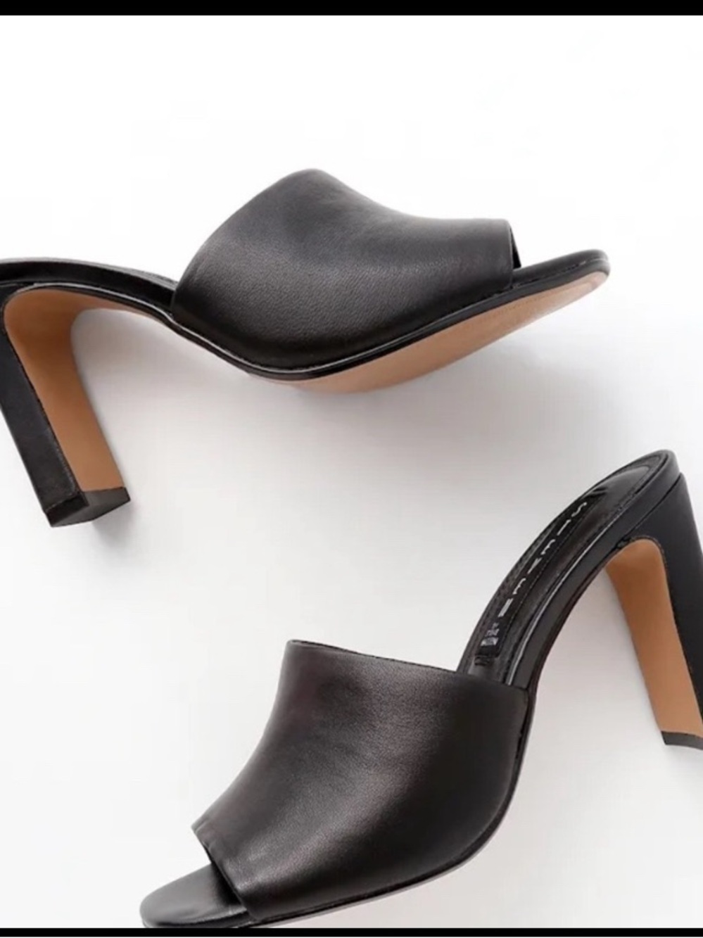 Steven By Steve Madden Leather High Block Heel Mule